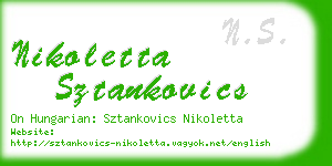 nikoletta sztankovics business card